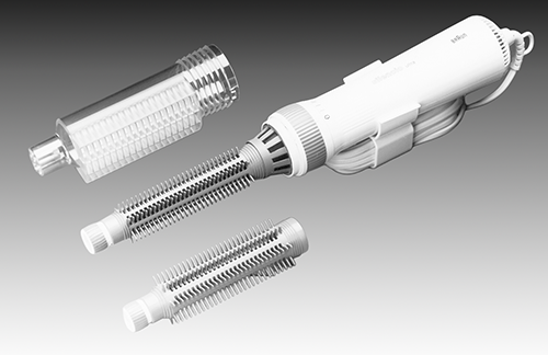 Braun AS 400 silencio air styler ultra, 1992, designed by Robert Oberheim