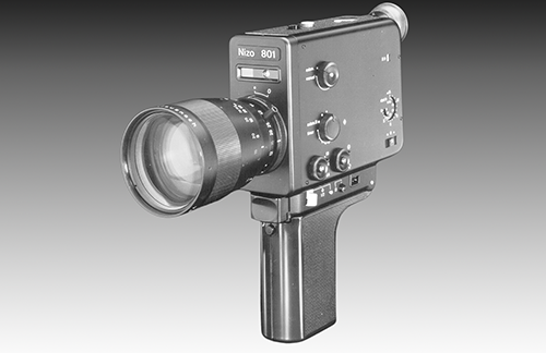 Braun Nizo 801 set Variogon 1,8/7–80 mm, 1974, designed by Robert Oberheim