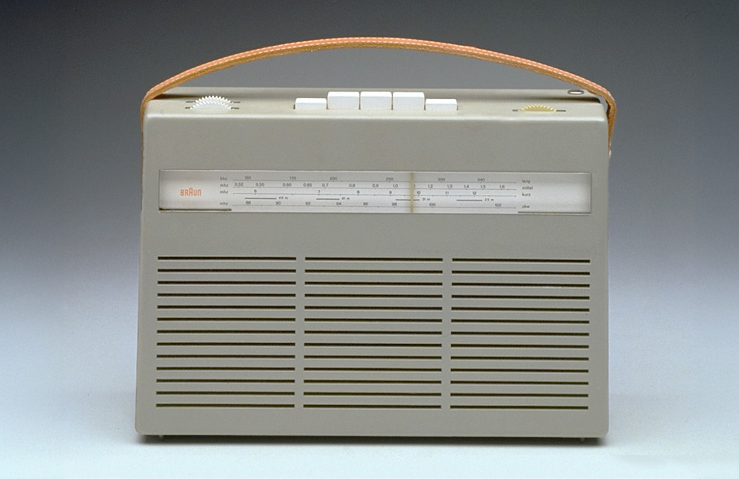 Braun transistor 1 Kofferempfänger, 1957, designed by Dieter Rams