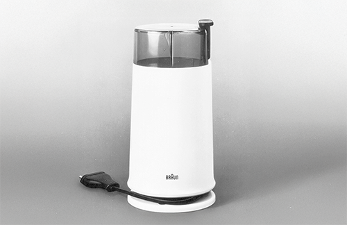 Braun KSM 2 Schlagwerk-Kaffeemühle, 1979, designed by Hartwig Kahlcke