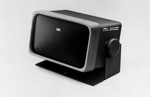 Braun L 100 Kleinstlautsprecher, 1975, designed by Dieter Rams