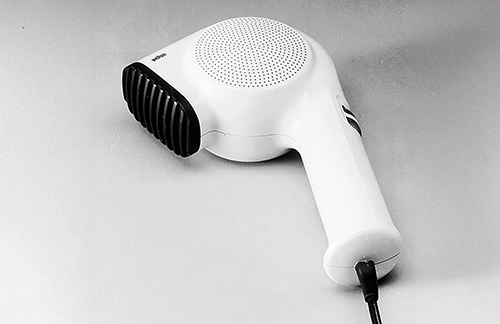 Braun PGE 1200 Protector electronic sensor hairdryer, 1978, designed by Heinz Ulrich Haase