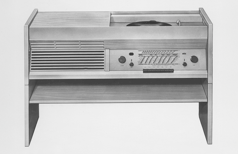 Braun PK-G 3 Radio-Phono-Kombination, RC 61, 1956, designed by Hans Gugelot