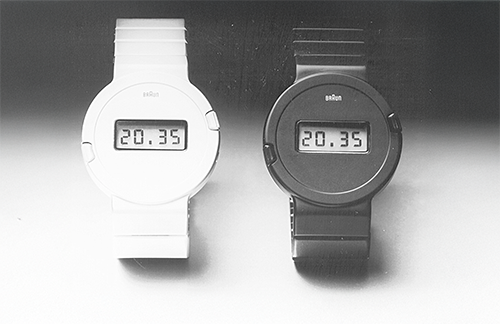 Braun DW 20 LCD quartz chrom, 1977, designed by Dieter Rams / Dietrich Lubs