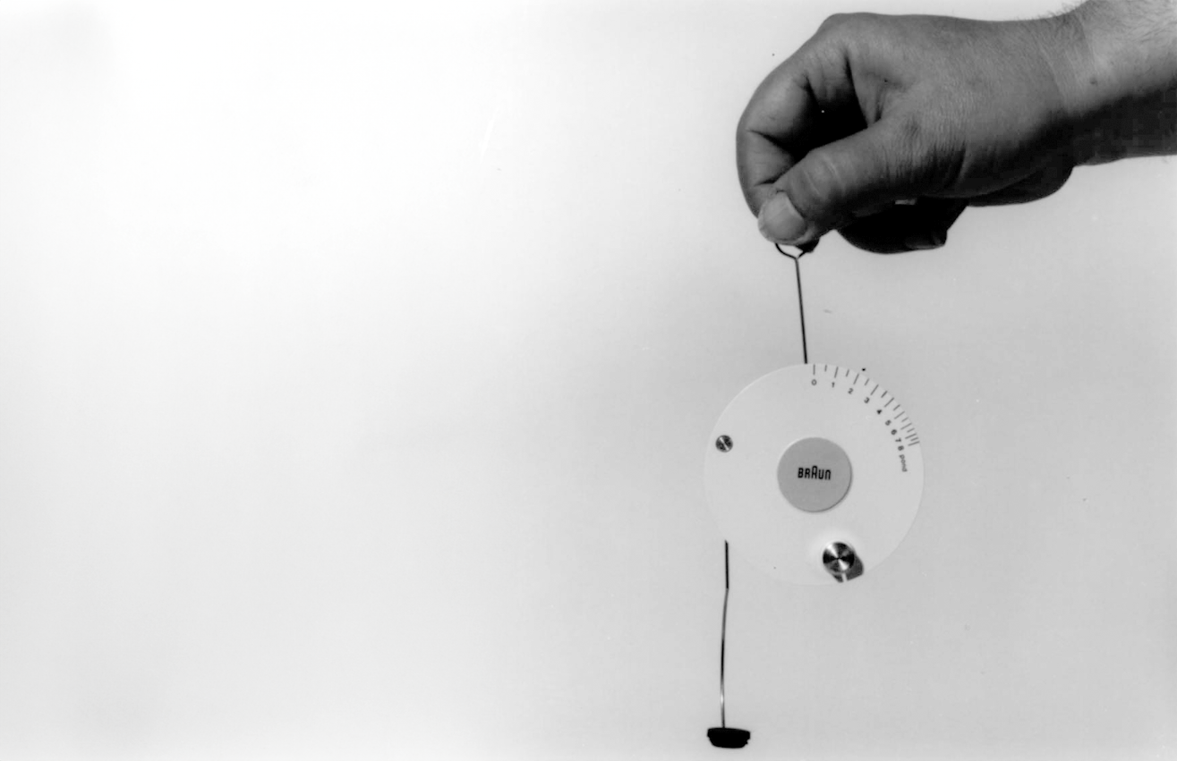 Braun Tonarmwaage, 1962, designed by Dieter Rams