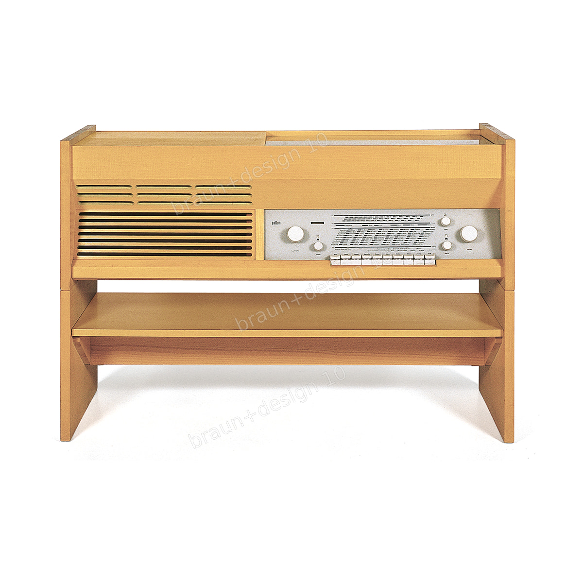 Braun PK-G (1) Radio-Phono-Kombination, RC 60, Ahorn, 1955, designed by Hans Gugelot