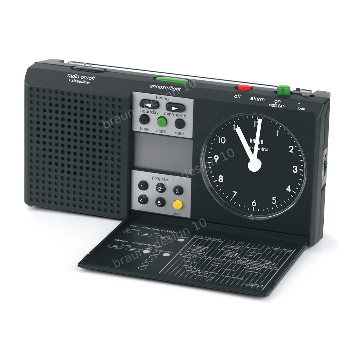 Braun ABR 314 df digital radio time control, 1997, designed by Dieter Lubs