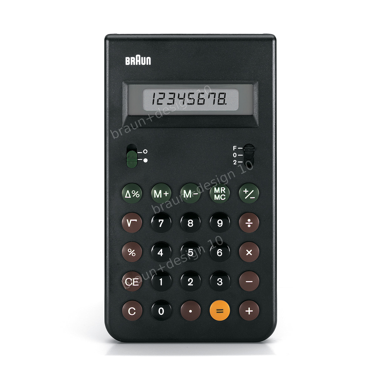 Braun ET 33 control LCD, 1977, designed by Dieter Rams / Dietrich Lubs