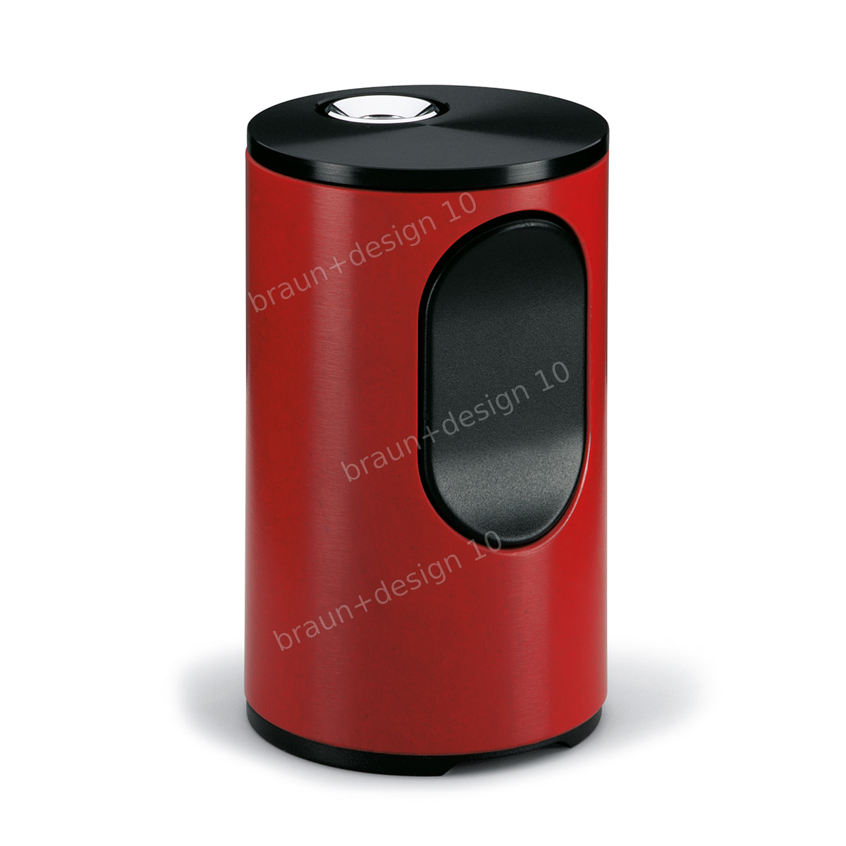 Braun T 2 / TFG 2 cylindric Tischfeuerzeug, orange / schwarz, 1968, designed by Dieter Rams